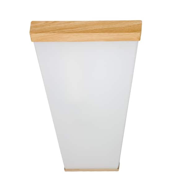 48 in. x 10 in. 4200 Lumens Light Oak Wood End Caps Integrated LED Panel Light 3000K 4000K 5000K Dimmable
