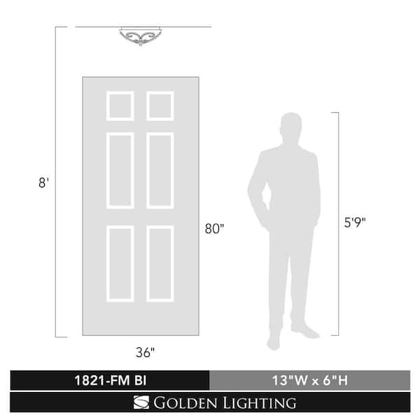 Madera Collection 3-Light Black Iron Flush Mount