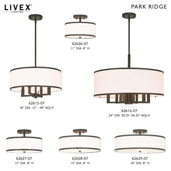 Park Ridge 4 Light Bronze Pendant Chandelier