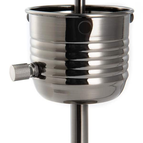 17 in. Dark Nickel Bulb-in-a-Bulb Table Lamp