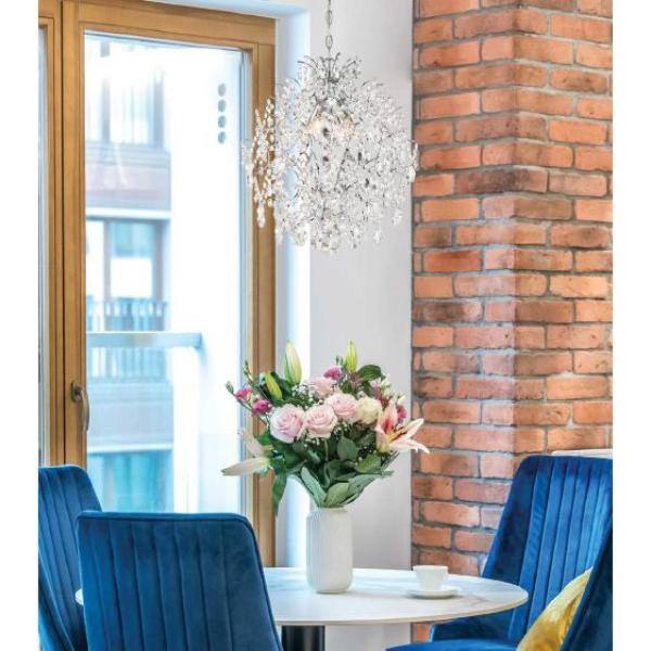 3-Light Chrome Mini Chandelier