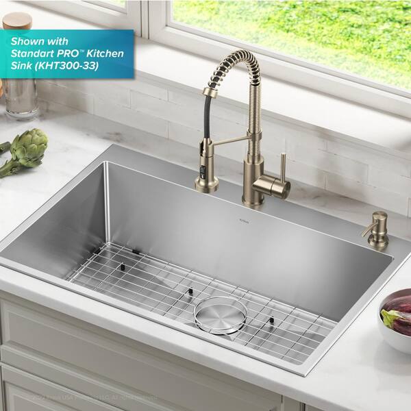 Kitchen Soap and Lotion Dispenser in Spot-Free Antique Champagne Bronze