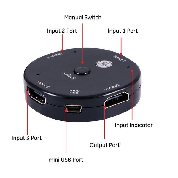 3-Device 4K HDMI 2.0 Switch, 3 to 1 HDMI Connection