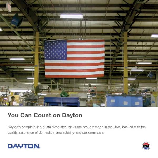 Dayton Stainless Steel 15 in. 1-Hole Drop-in Bar Sink