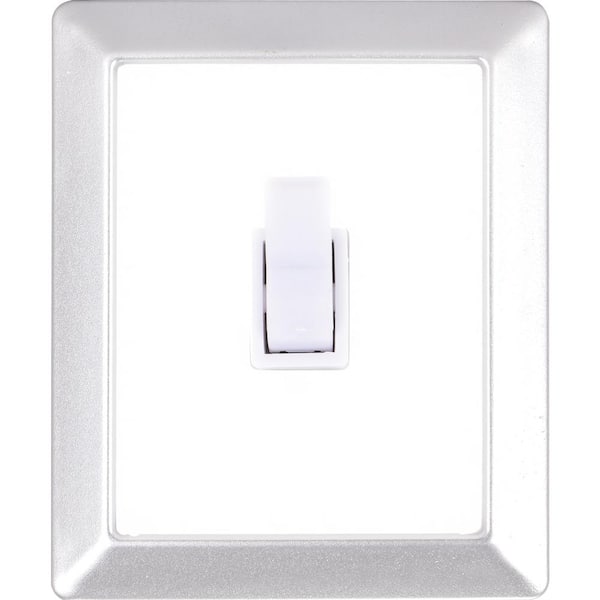 3-Watt 100 Lumens Battery Powered Integrated LED Switch Puck Light, Brushed Nickel 6 Pack