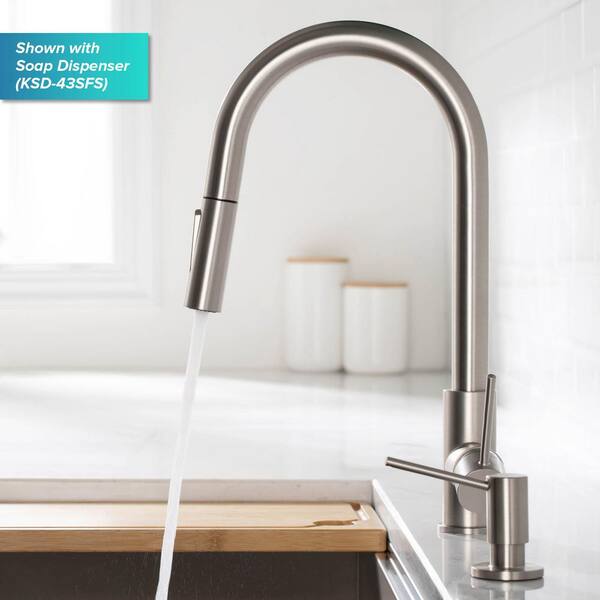 Oletto Single Handle Pull Down Sprayer Kitchen Faucet in Spot Free Stainless Steel