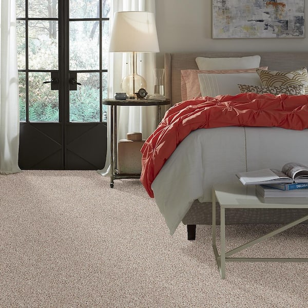 Charming - Scone - Beige 24 oz. Polyester Twist Installed Carpet