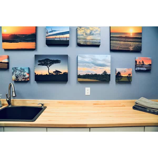 4 ft. L x 25 in. D Unfinished Maple Butcher Block Standard Countertop in With Eased Edge