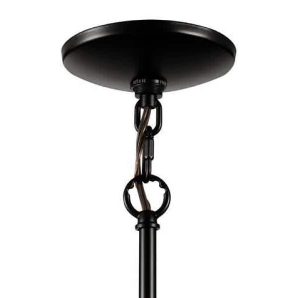 Stratton 1-Light Black Mini Pendant with No Shade