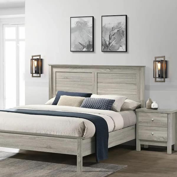 Sullivan 1-Light Black/Wood Tone Rustic Farmhouse Wall Sconce