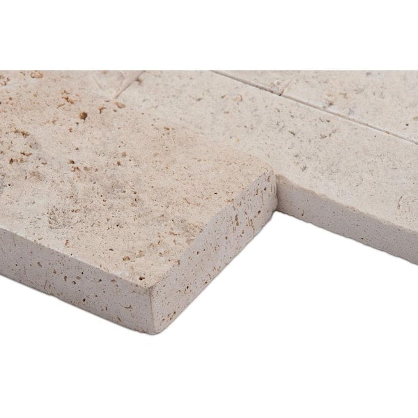 Roman Beige Ledger Panel 6 in. x 24 in. Natural Travertine Wall Tile (6 sq. ft./case)
