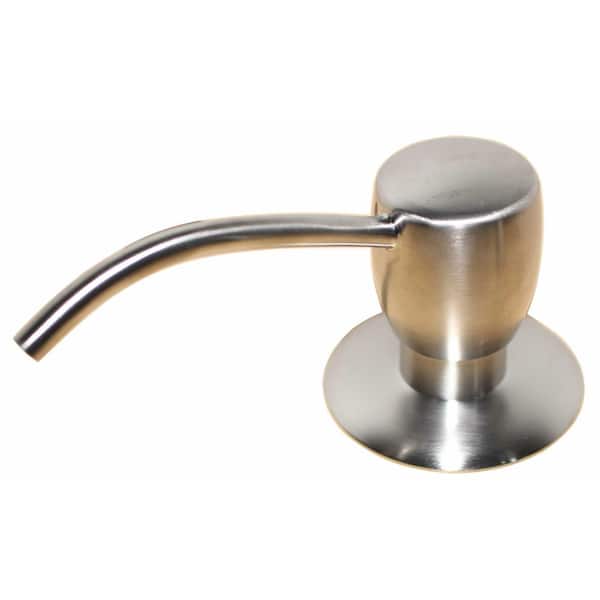 Fontaine Deck Mounted Soap Dispenser with Refillable from Top Bottle in Brushed Nickel