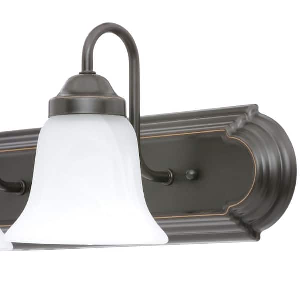 Solvang 24 in. 3-Light Antique Bronze Traditional Bathroom Vanity Light with Alabaster Glass