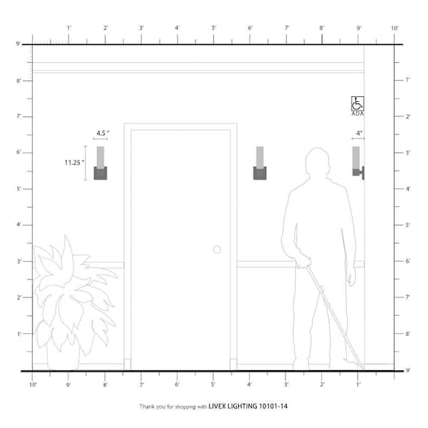 Aero 1 Light Textured Black ADA Wall Sconce with Hand Blown Satin Opal White Twist Lock Glass