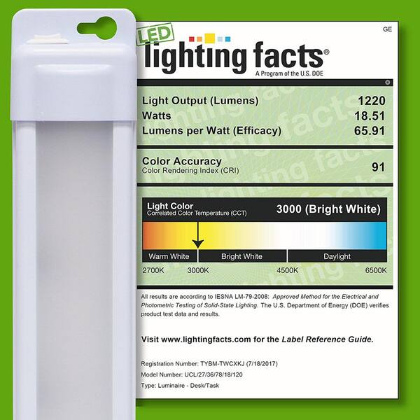 Premium Plug-In 36 in. LED White Under Cabinet Light, Linkable