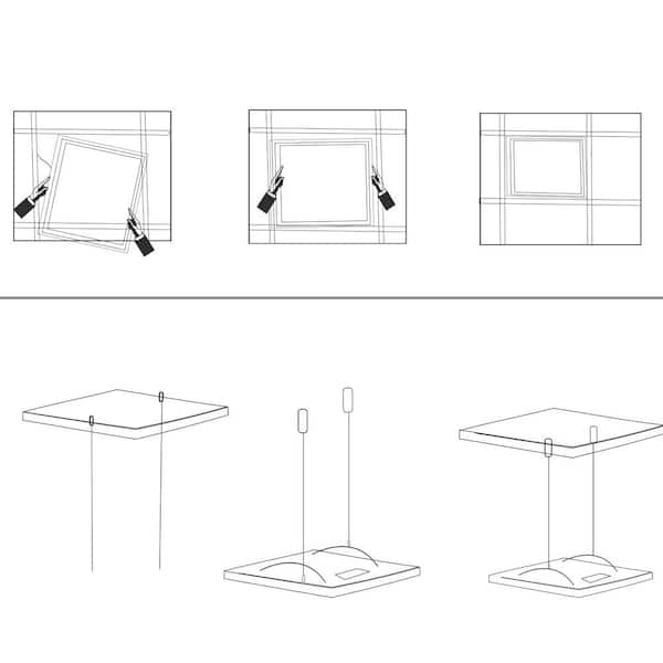 2 ft. x 2 ft. 5800 Lumens Integrated LED Panel Light Dimmable 0-Volt to 10-Volt 5000K Daylight, (2-Pieces)