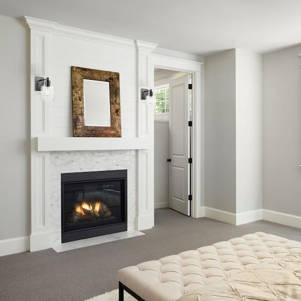 Middleton 1-Light Dark Bronze Plug-In or Hardwire Modern Wall Sconce