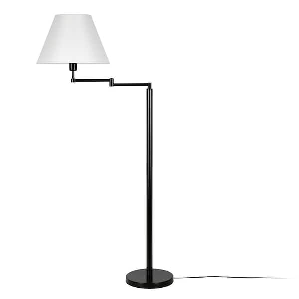 Moby 62 in. Swing Arm Blackened Bronze Lamp Empire Shade