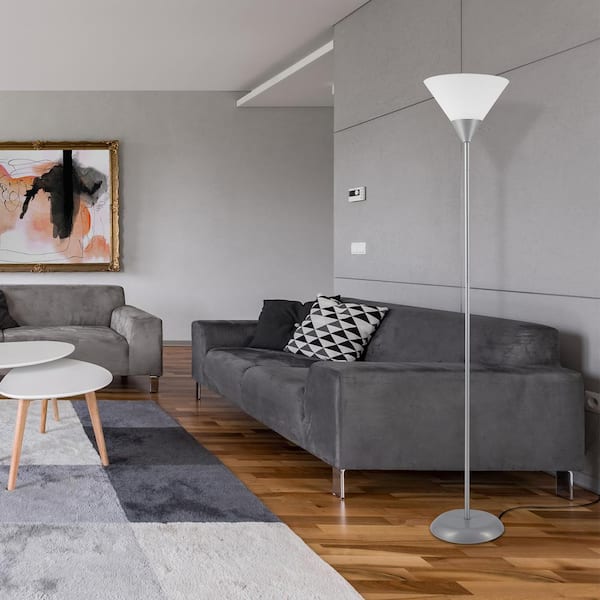 Elliott 72 in. Silver Floor Lamp