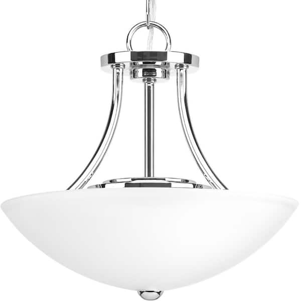 Gather Collection 17-Watt Polished Chrome Integrated LED Semi-Flush Mount