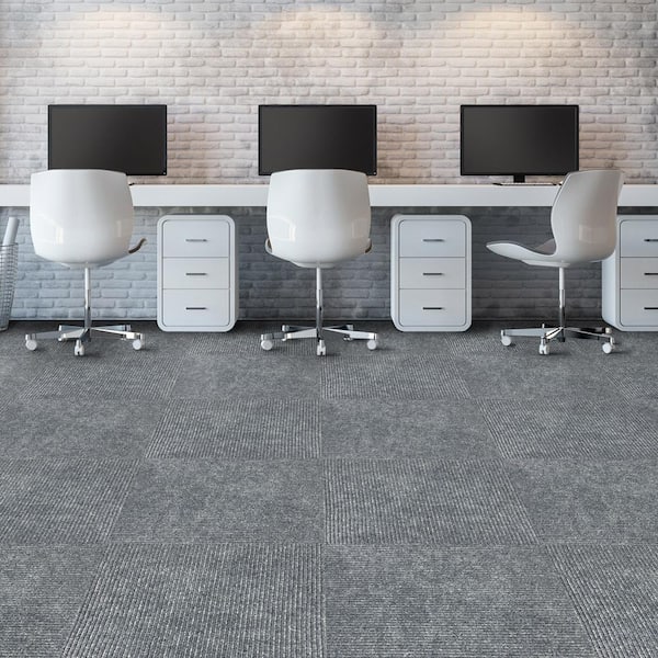 Canyon Gray Residential/Commercial 18 in. x 18 Peel and Stick Carpet Tile (10 Tiles/Case) 22.5 sq. ft.
