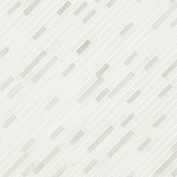 Lucid Sky Interlocking 11.81 in. x 12 in. Textured Glass Metal Look Wall Tile (19.6 sq. ft./Case)