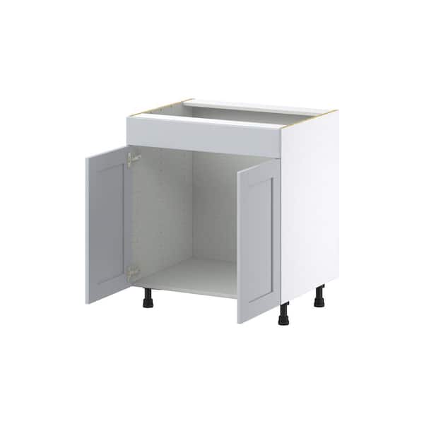 Cumberland Light Gray Shaker Assembled Sink Base Kitchen Cabinet with False Front (30 in. W x 34.5 in. H x 24 in. D)