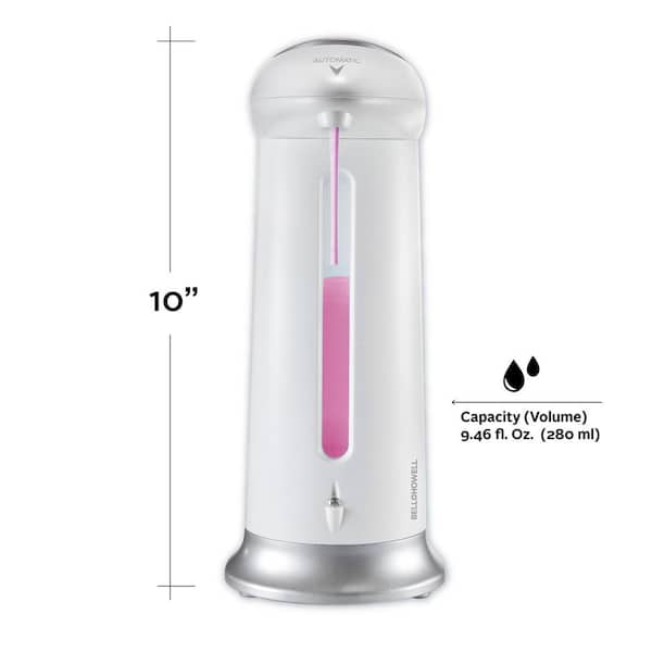 Sonic Soap 11.15 fl. oz. Capacity White Motion Sensor Automatic Hand Sanitizer or Soap Dispenser