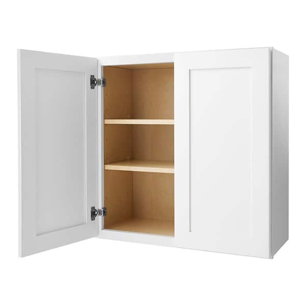 Avondale 30 in. W x 12 in. D x 30 in. H Ready to Assemble Plywood Shaker Wall Kitchen Cabinet in Alpine White
