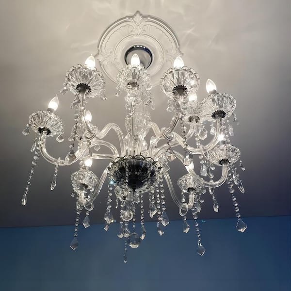 Atlanta 12-Light Clear Candle Style Traditional Chandelier with Crystal Accents