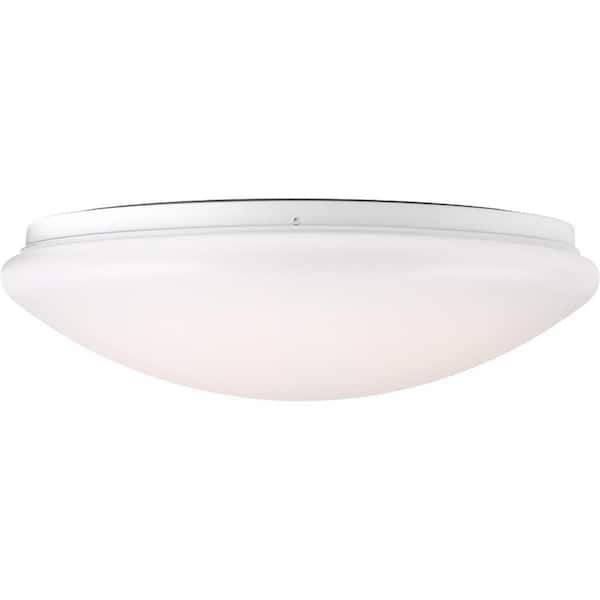 Drums and Clouds Collection 22.5-Watt White Integrated LED Flush Mount