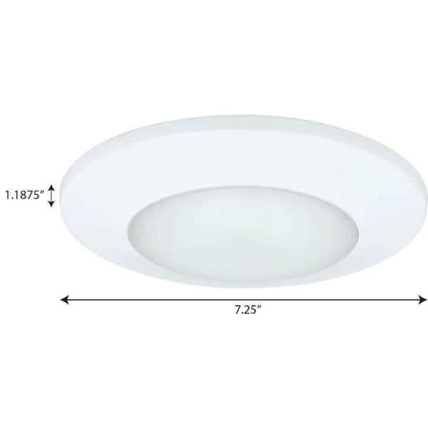 7-1/2 in. LED Slim Flush Mount 17-Watt White Integrated LED Surface Mount