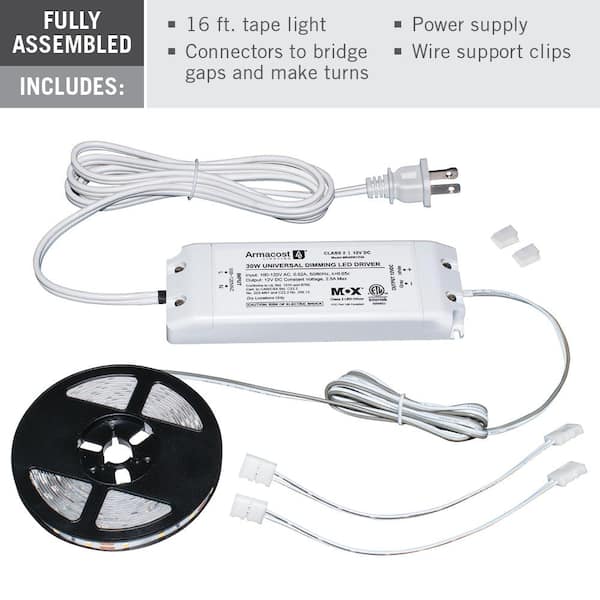 RibbonFlex Home 16 ft. AC Dimmable LED Tape Light Kit