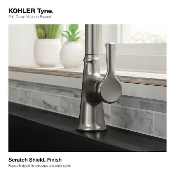 Tyne Single-Handle Pull-Down Sprayer Kitchen Faucet in Vibrant Stainless