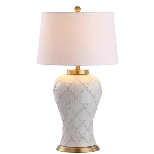 Arthur 29 in. Cream Ceramic Table Lamp