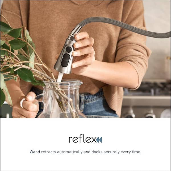 Haelyn Single-Handle Pull-Down Sprayer Kitchen Faucet with Reflex and Power Clean in Spot Resist Stainless