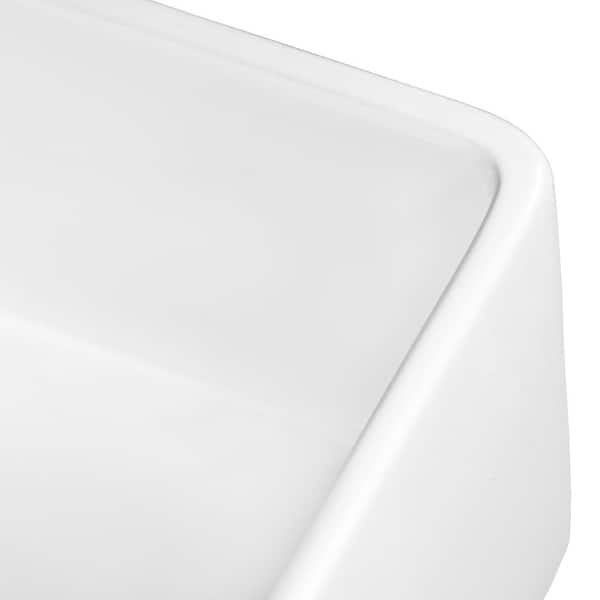 Farmhouse Apron-Front Fireclay 33 in. x 20 in. Reversible Single Bowl Kitchen Sink in White