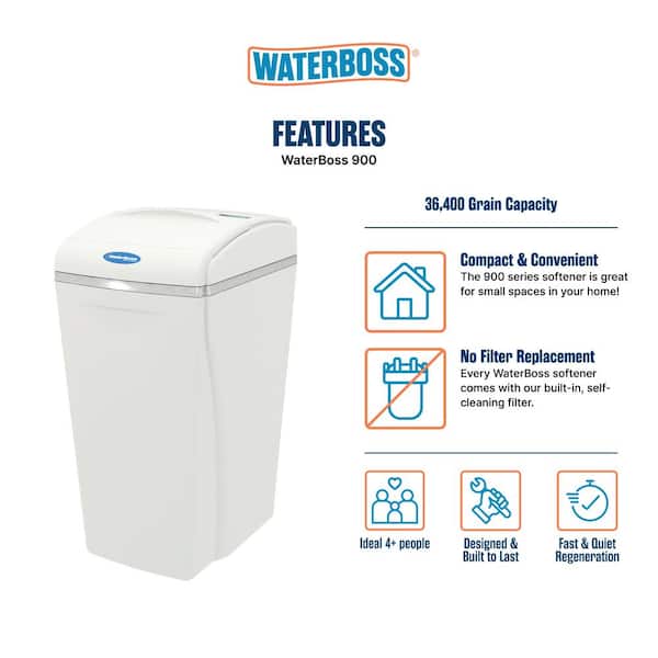 36,400 Grain Water Softener System - Reduces Hardness, Iron, Calcium, Dirt, and Sediment - Model 900