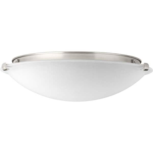 16 in. Dome Collection 24-Watt Brushed Nickel Integrated LED Flush Mount