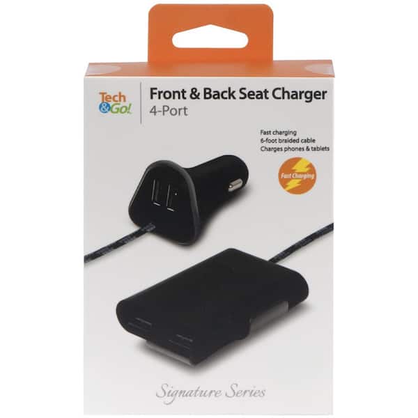 9.6 Amp 4-Port Front and Back Seat Charger