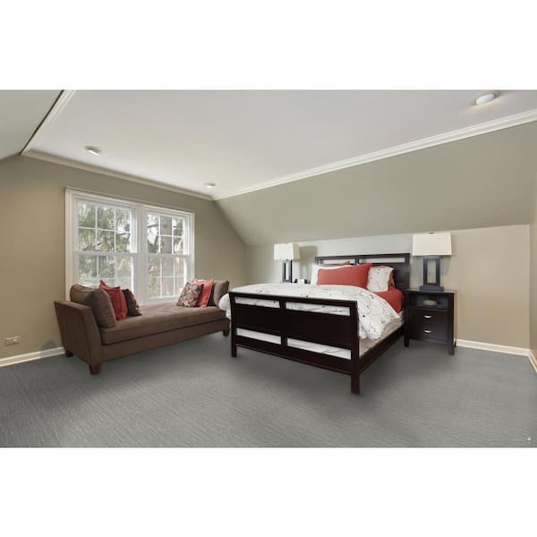 High Castle  - Noble - Gray 45 oz. SD Polyester Pattern Installed Carpet