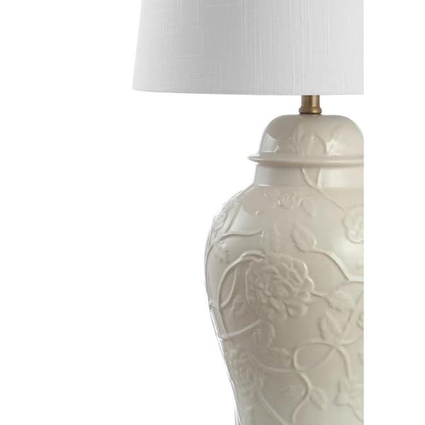 Naiyou 29.5 in. Ceramic Cream Classic Traditional LED Lamp Table Lamp