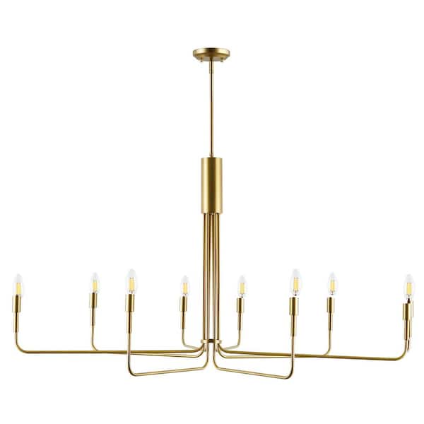 Bella 8-Light Brushed Brass Chandelier