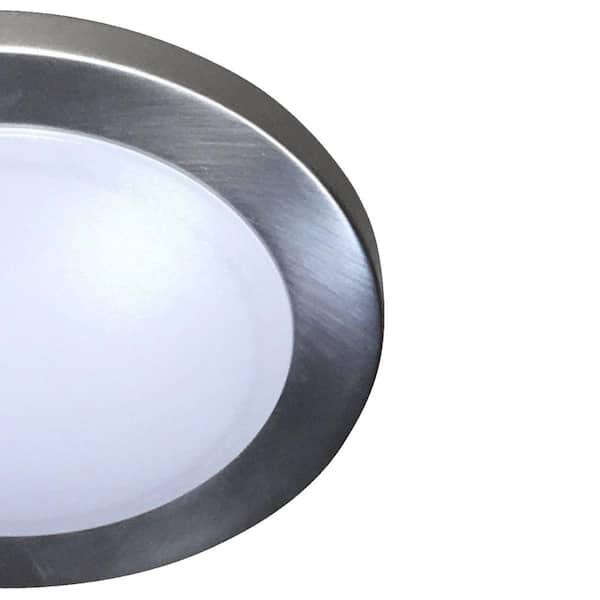 7 in. 1-Light Brushed Nickel LED Flush Mount