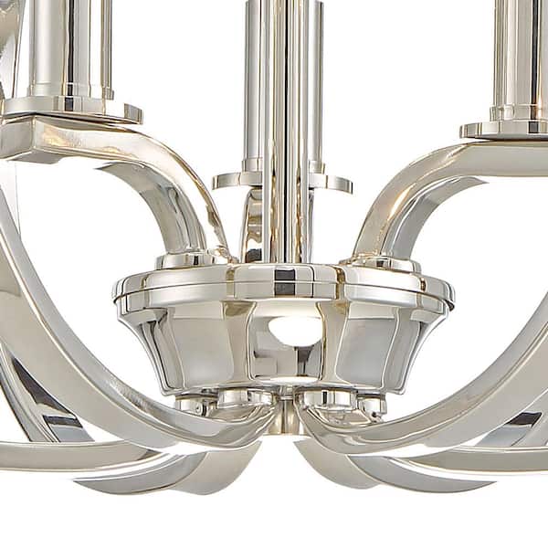 Tilbury 3-Light Polished Nickel Semi Flush Mount