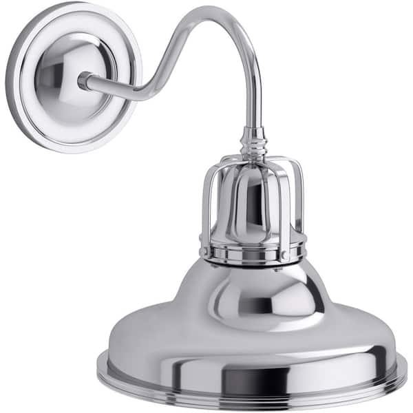 Hauksbee 1-Light 10 in. W Black with Brass Trim Sconce