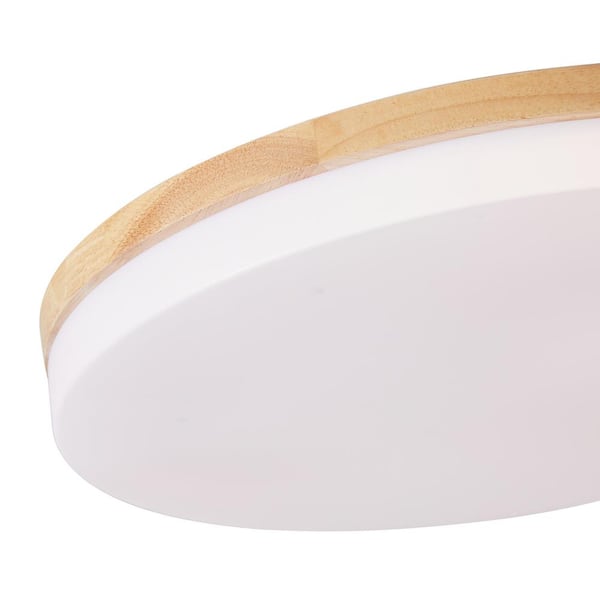 15 in. 1-Light White Creative Design Simple Circle 25-Watt Integrated LED Flush Mount Ceiling Lighting