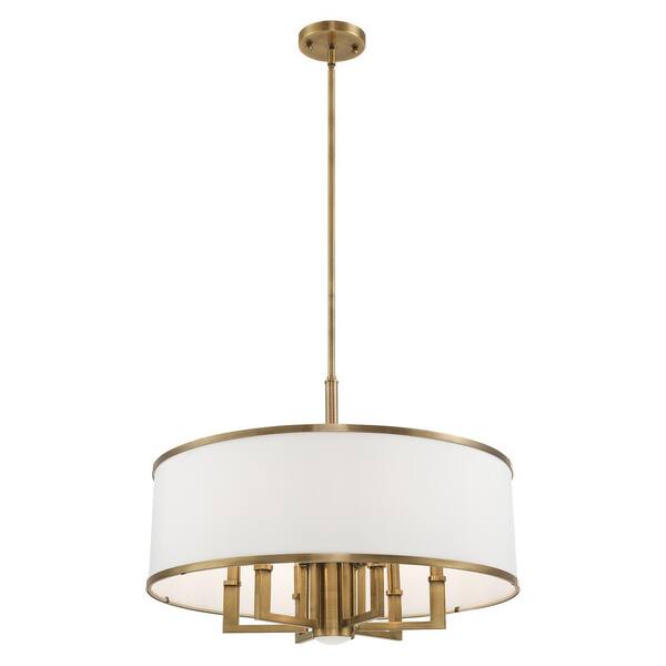 Park Ridge 7 Light Antique Brass Pendant Chandelier