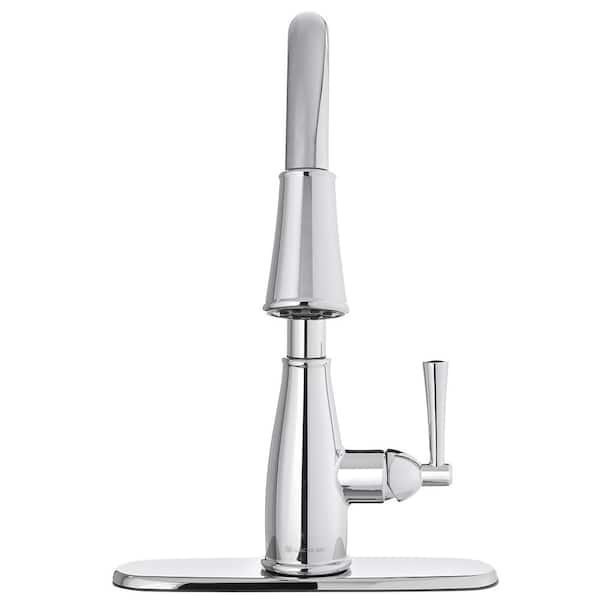 Fairhurst Single Handle Pull-Down Sprayer Kitchen Faucet with TurboSpray and FastMount in Chrome