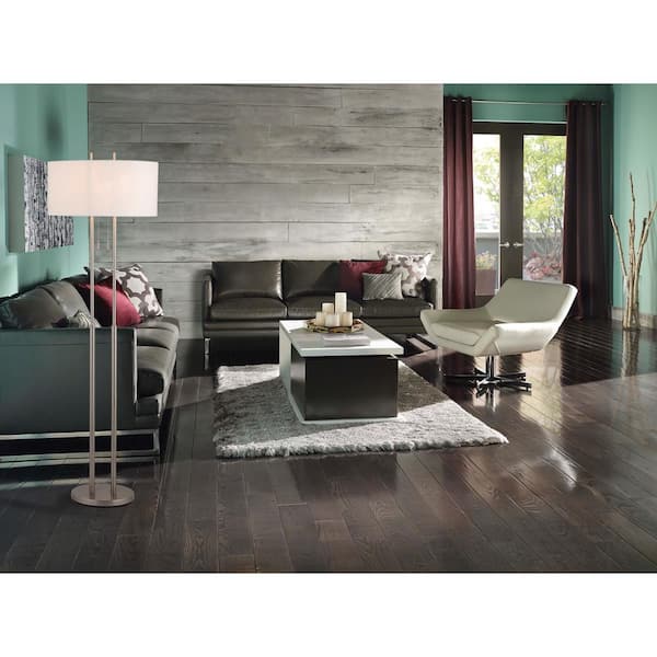 Duet 62 in. Satin Steel Floor Lamp